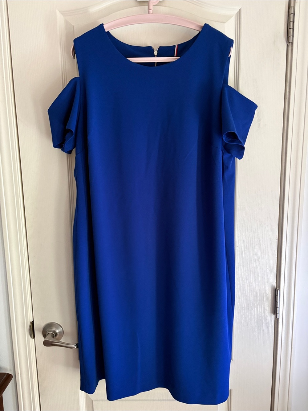 Tommy Hilfiger Cobalt Blue Cold-Shoulder Midi Dress